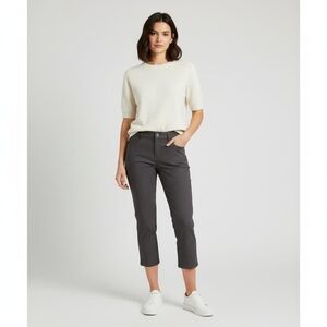 Yelete Gray Pull On Capri Pants Size Small
